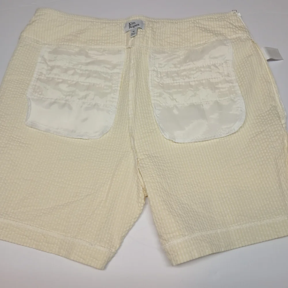 Kim Rogers Yellow Seersucker Shorts – Size 10 - Picture 7 of 9